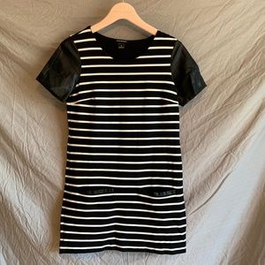Club Monaco dress w/ leather accents, size 2